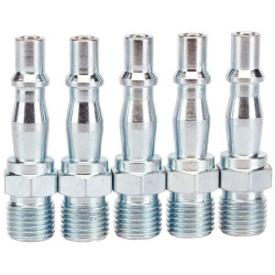 Draper 81296 1/4&quot; BSP Male Coupling Screw Adaptors (Pack of 5)