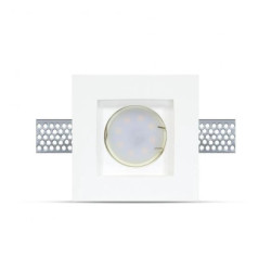 Oprawa Oczko VT-765 GU10 Kwadrat Białą Gips 100mm x 100mm 3651