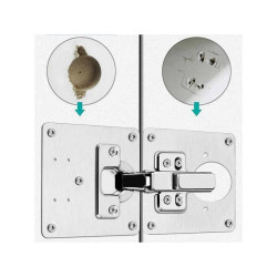 Płytka naprawcza zawiasu szafek 90x90mm