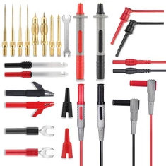 Zestaw przewodów testowych multimetru 8018plus z końcówkami sond wymiennymi z powłoką złotą, klipsami krokodylkowymi, akcesoria