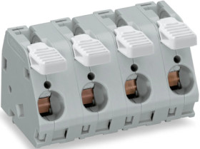 PCB terminal, 7 pole, pitch 15 mm, AWG 16-6, 76 A, cage clamp, gray, 2716-207