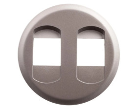 CELIANE Plakietka gniazda głośnikowego podwójnego tytan 068512