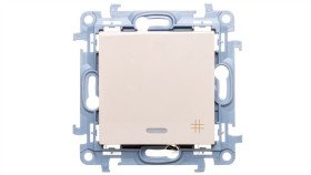 Simon 10 Łącznik Krzyżowy Z Podświetleniem Led Kremowy Cw7l.01/41