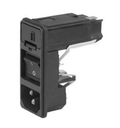 Złącze IEC IEC C14, na Zatrzask Męski 10A Proste liczba bezp 2 Szybkozłączne Schurter