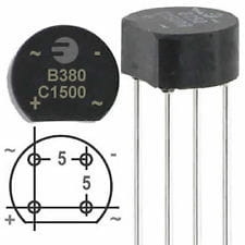 B125C800 mostek prostowniczy jednofazowy 0,8A / 125V
