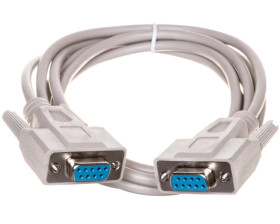 Kabel połączeniowy RS232 1:1 Typ DSUB9/DSUB9, Ż/Ż beżowy 2m AK-610106-020-E