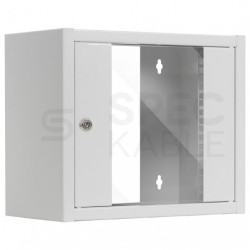 OUTLET Szafa wisząca RACK 10" 6U 300mm drzwi szklane szara NETRACK S-Line