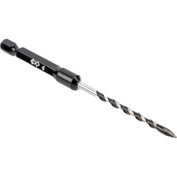 Stone/tile drill bits, Ø 4 mm, 1/4" bit, 105 mm, arrowhead, carbide, T3115 040