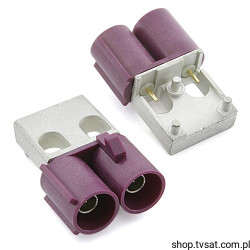 59S2DA-40MT5-E Double Fakra Connetor Green THT ROSENBERGE