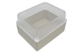 Obudowa ogólnego użytku ABS szerokość zew. 146 mm długość zew. 186 mm wys. zew. 110 mm Hammond IP65 Jasnoszary