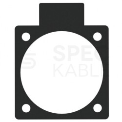 Uszczelka do gniazd z serii P-Nova+ 50x50mm czarna PCE