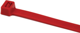 Cable tie, PA, (L x W) 200 x 4.6 mm, bundle-Ø 1.5 to 50 mm, red, -40 to 85 °C, 111-04804
