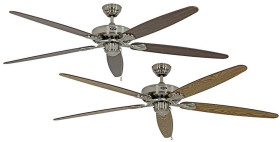 CasaFan CLASSIC ROYAL 180 BN Eiche ant./Nussbaum Wentylator sufitowy 61 W (Ø x W) 180 cm x 275 mm chrom (szczotkowany) t