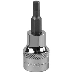 Sealey SBH007 Hex Socket Bit 4mm 3/8&quot;Sq Drive