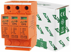 Ogranicznik przepięć PV T1+T2 3P 1000V DC 20kA APV-OPS-3P-T1+T2