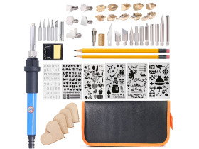Pirograf wypalarka do drewna 60W lutownica grotowa zestaw 50 elementów DSC2 KIT6