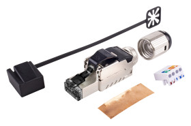 Złącze Ethernet Wtyk Złącze RJ45 Cat6a AXINDUS 1-żyłowe