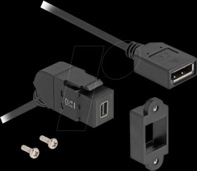 67155 Keystone module, mini DisplayPort / DisplayPort 45°, with cable