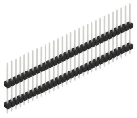 Pin header, 30 pole, pitch 2.54 mm, straight, black, SL1314730Z