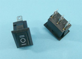 KCD5-103 2A/250V MINI BLACK 3-PIN/3-POZ