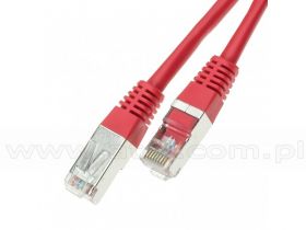 Patchcord FTP, kat5e, 1,0m, czerwony, LSOH