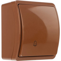 Przycisk dzwonkowy natynkowy IP44 brązowy Koala 155-02 61.342