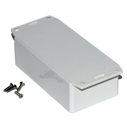 1591CF2GY Hammond Multipurpose Grey FRABS Enclosure Flanged Base 120 x 65 x 40mm