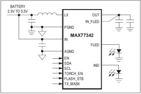 1.6A Adaptive DC-DC Step-Up Converter with High-Side Flash Driver