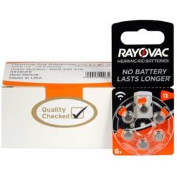 600 x baterie do aparatów słuchowych Rayovac 13 / PR48