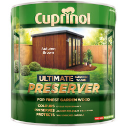 Cuprinol 5206083 Ultimate Garden Wood Preserver Autumn Brown 4 litre