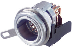 Panel plug, 12 pole, solder cup, push pull, angled, MPM12-H