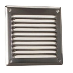 Osłona wentylacyjna z siatką 165x165mm metalowa chrom WX908CHR