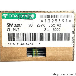 SMA0207-50-237K-0.5% 237K 0.5% 50ppm 0207 Axial AXIAL DRALORIC