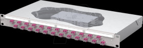 1504577524-E OpDAT 19", 1U fiber optic patch panel, 24x LC-D, OM4