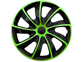 Kołpak 16'' QUAD BiColor black/green 4szt