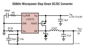 Micropower No R Constant Frequency Step-Down DC/DC Controller