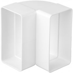 Kolanko wentylacyjne pionowe, łącznik 90 stopni do kanału płaskiego 110x55mm airRoxy 02-406