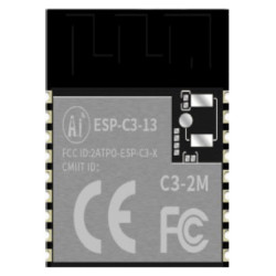 Moduł WiFi ESP32-C3-13, Bluetooth Low Energy (BLE), WiFi, AES, WEP, ADC, GPIO, I2C, SPI, UART, 3.0 → 3.6V dc, RF