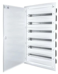 Rozdzielnica modułowa 6x24 podtynkowa IP40 drzwi metalowe białe zacisk PE3x24 N4x11 ERP24-6 001101297