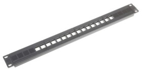 Panel RJ, 16 portów, 1U, Czarny