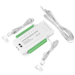 Sterownik schodowy oświetlenia do 16 schodów LED z czujnikami 240W 12V-24V