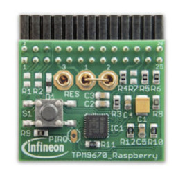 Dodatek Raspberry Pi Interfejs IRIDIUM SLM 9670 TPM2.0 LINUX rozmiar Moduł dodatkowy Infineon