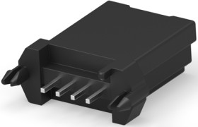 Plug, 4 pole, straight, 1 row, black, 1379165-7