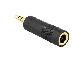 Adapter Jack3,5 wt/gn Jack6,3 stereo pozłacany