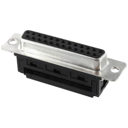 econ connect BU25SK/FGOZ D-Sub Receptacle 25 pins 90&#xB0; Cut &amp; Clip
