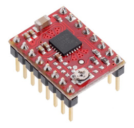 Pololu MP6500 Stepper Motor Driver Carrier, Potentiometer Current Control (Header Pins Soldered)