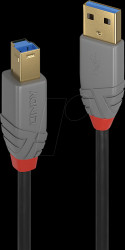 36741 USB 3.0 cable, A connector to B connector, 1.0 m