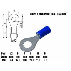 Konektor oczkowy KOB-6 601039