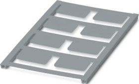 PA device marker, (L x W) 14.8 x 27 mm, silver, sheet with 8 pcs, 0827896