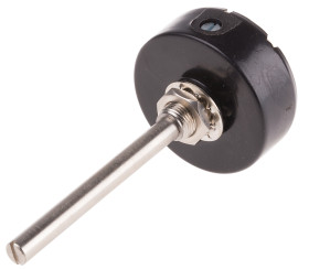 Potencjometr z przewodem nawojowym 10kΩ RS PRO średnica wału 6,35 mm 3W długość wału 25mm średnica 40mm Montaż panelowy